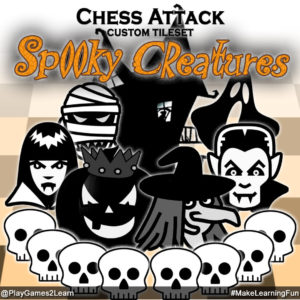 PlayGames2Learn.com - Chess Attack - Clan Dinosaur Tileset