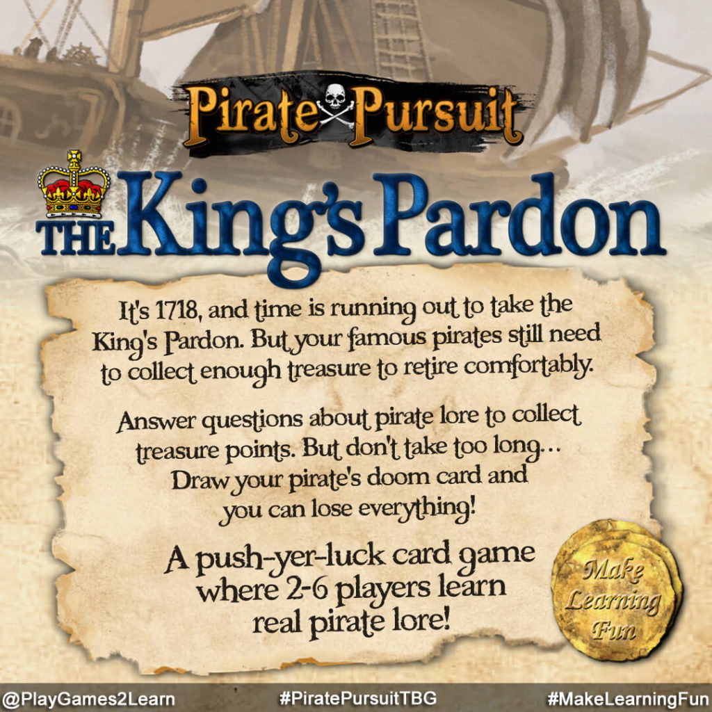 PlayGames2Learn.com - #PiratePursuitTBG - Contest experience
