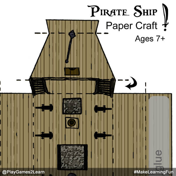 pirate ship cut out template